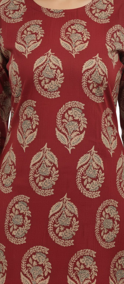 Ruhika Red Heritage Kurta Set