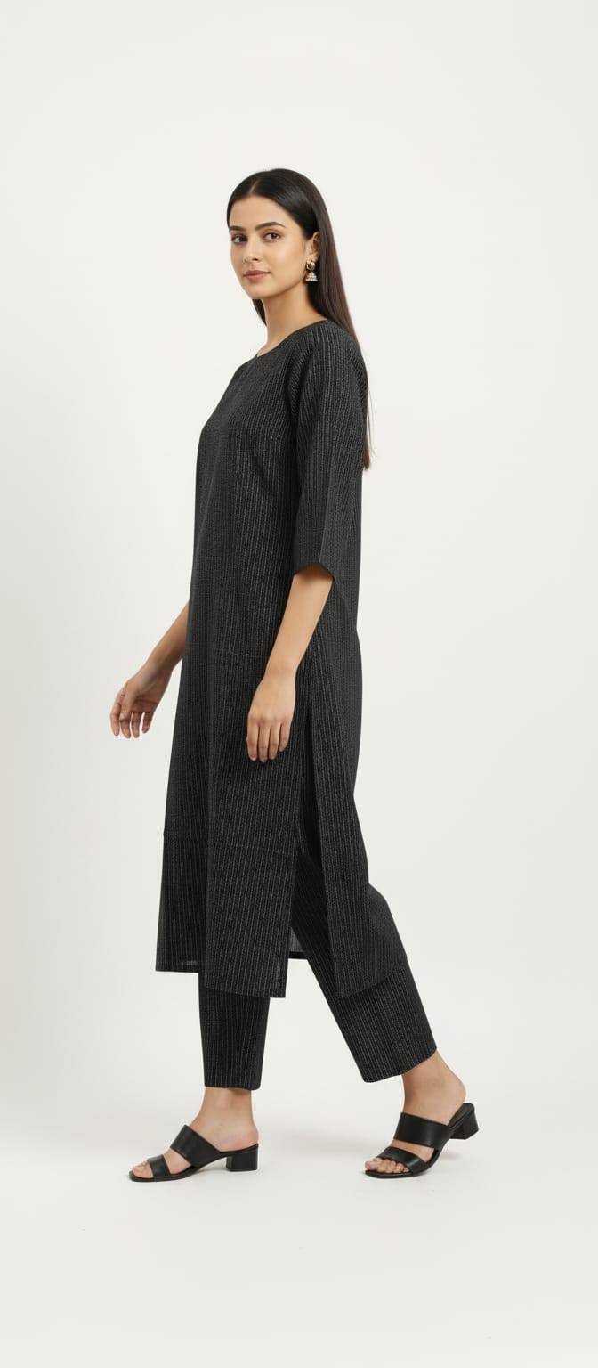 Noirika Kantha Noir Kurta Set