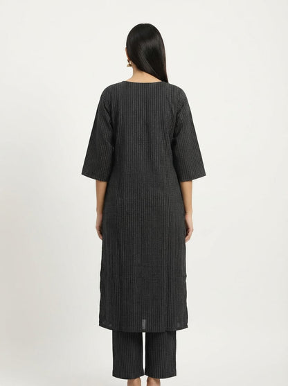 Noirika Kantha Noir Kurta Set