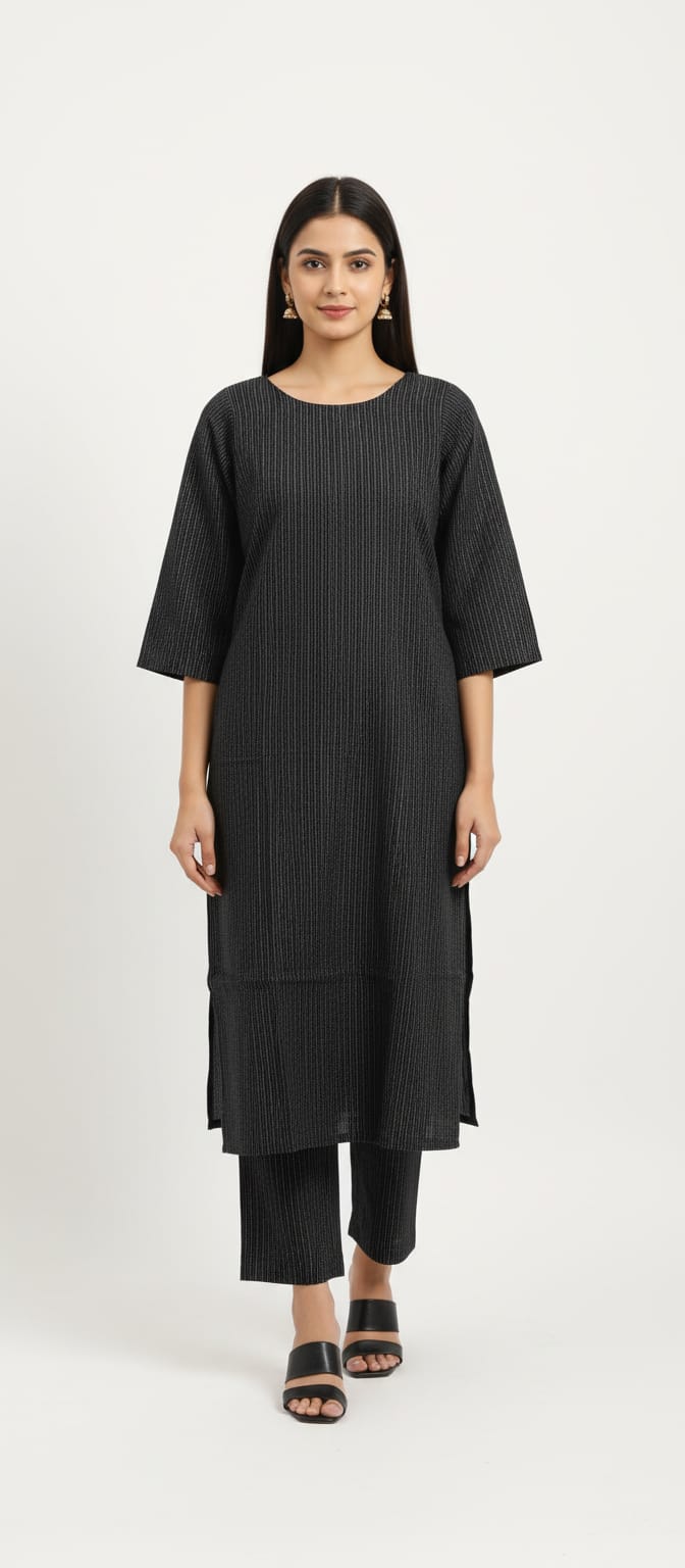 Noirika Kantha Noir Kurta Set