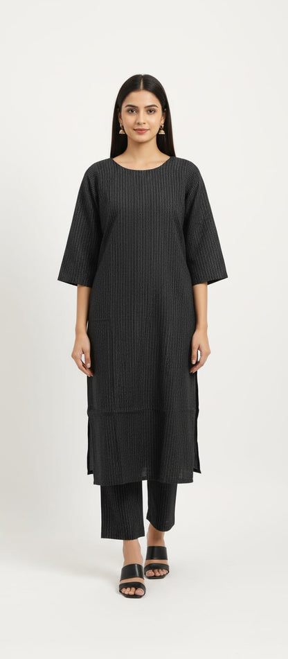 Noirika Kantha Noir Kurta Set