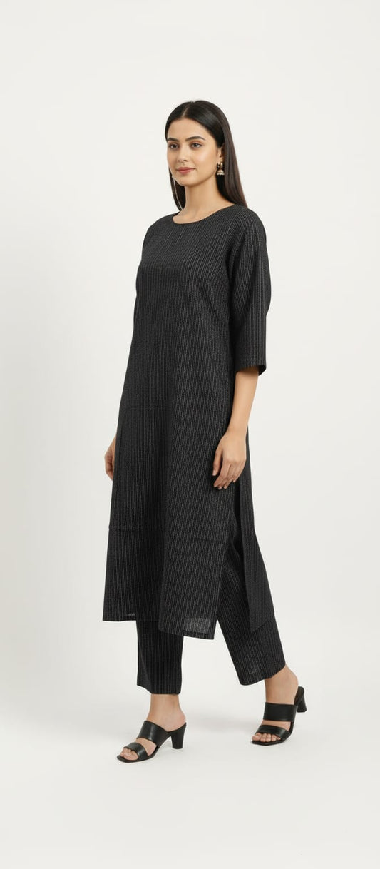 Noirika Kantha Noir Kurta Set