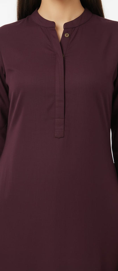 Solid Cotswool Kurta Set – Minimal Classic Co-ord